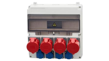 Rozdzielnica LAGO 17M - gniazda proste 3x16A 5p, 32A 5p, 4x230V /17 modułów/-69974