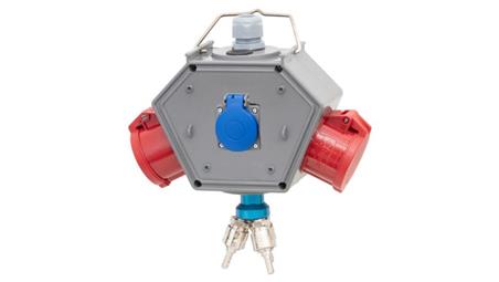 Rozdzielnica POLYBOX - gniazda 2x16A 5p, 230V + 3xAIR(powietrze)-66688