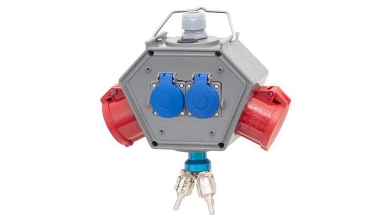 Rozdzielnica POLYBOX - gniazda 2x32A 5p, 2x230V + 3xAIR(powietrze)-66795