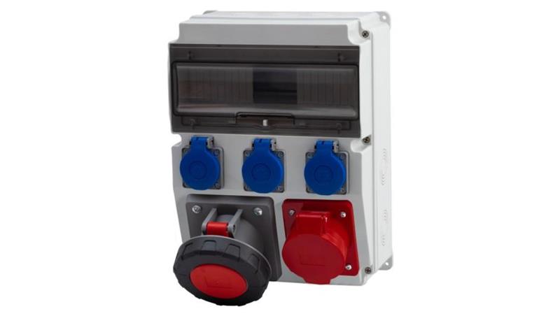 Rozdzielnica CAJA 12M - gniazda 16A 5p, 63A 5p, 3x230V /12 modułów/-69961