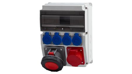 Rozdzielnica CAJA 12M - gniazda 16A 5p, 63A 5p, 4x230V /12 modułów/-69995