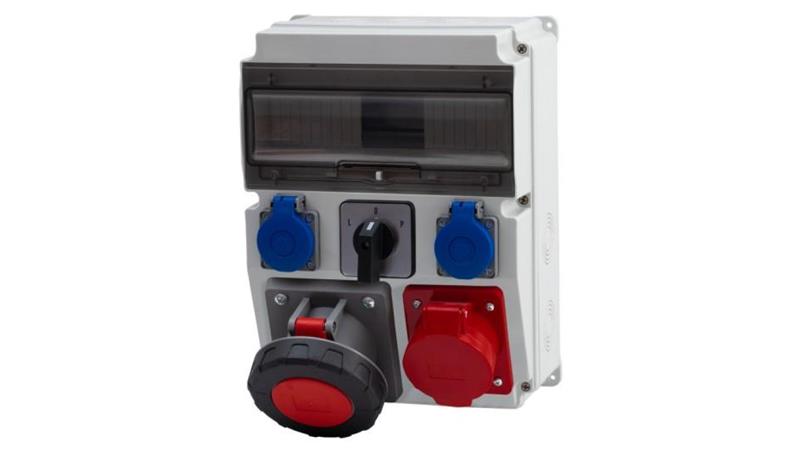 Rozdzielnica CAJA 12M - gniazda 32A 5p, 63A 5p, 2x230V, L/P(63A) /12 modułów/-69992 Rozdzielnica CAJA 12M - gniazda 32A 5p, 63A 5p, 2x230V, L/P(63A) /12 modułów/-69992