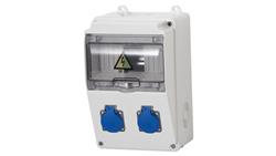 Rozdzielnica LAGO 7M - gniazda 2x230V /7 modułów/-69980
