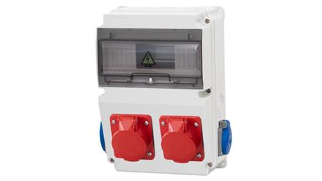 Rozdzielnica LAGO 10M - gniazda 2x32A 5p, 2x230V /10 modułów/-69813
