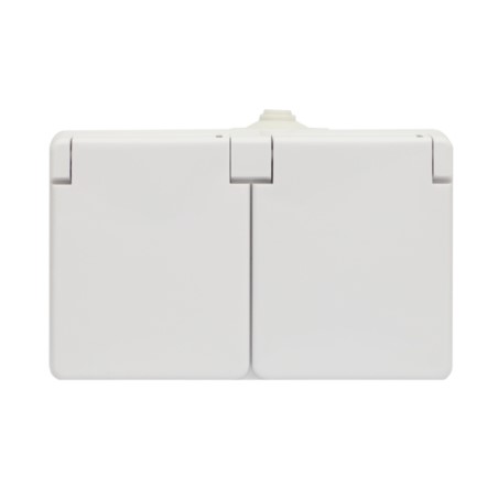 GNIAZDO HERMET.TROL PODWÓJNE 1004 36 BIAŁE IP44 N/T