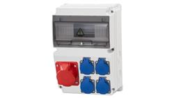 Rozdzielnica LAGO 10M - gniazda 16A 5p, 4x230V /10 modułów/-69902