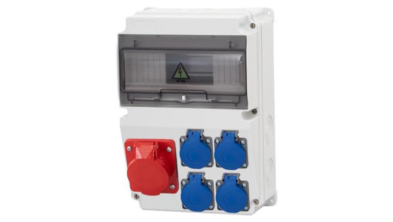 Rozdzielnica LAGO 10M - gniazda 32A 5p, 4x230V /10 modułów/-69989