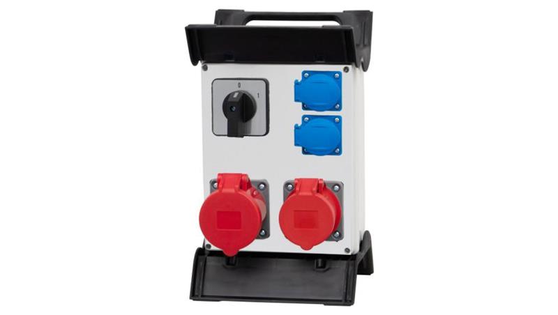 Rozdzielnica R-240 - gniazda 2x32A 5p, 2x230V, 0/1(32A) na stelażu plastikowym-66721