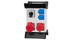 Rozdzielnica R-240 - gniazda 16A 5p, 32A 5p, 2x230V, L/P na stelażu plastikowym-66905