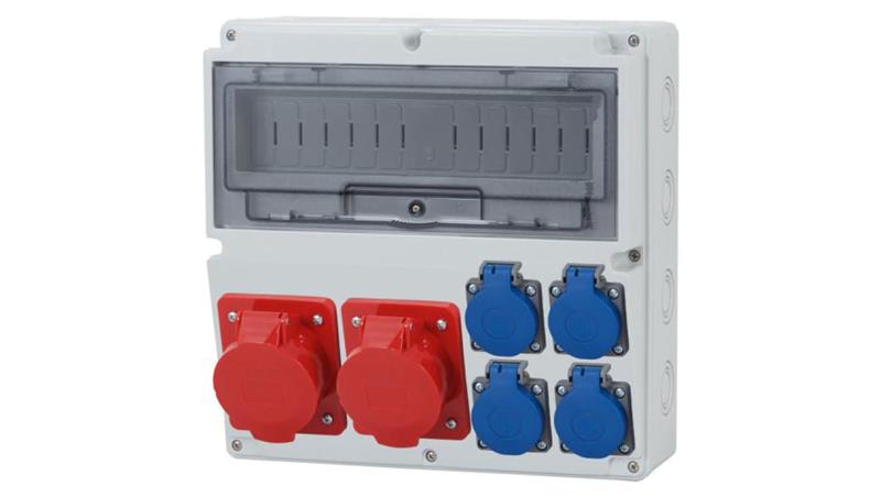 Rozdzielnica LAGO 14M - gniazda 16A 5p, 32A 5p, 4x230V /14 modułów/-69853