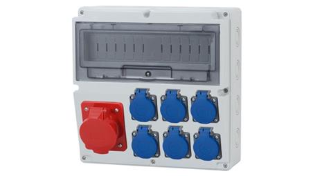 Rozdzielnica LAGO 14M - gniazda 16A 5p, 6x230V /14 modułów/-69833