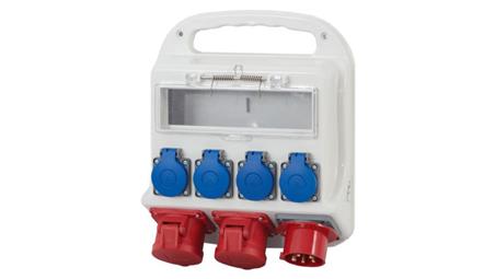 Rozdzielnica FORTE 11M - gniazda 16A 5p, 32A 5p 4x230V, wtyk odbiornikowy 16A 5p /11modułów/-69823