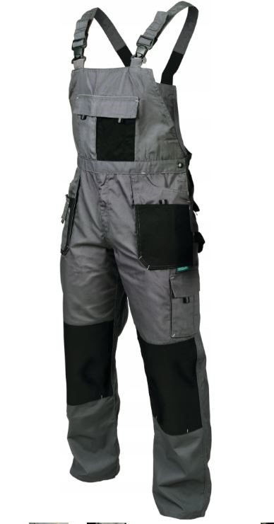Spodnie robocze na szelkach BASIC LINE szare Stalco XXL-58
