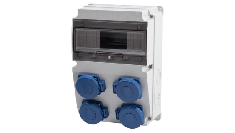 Rozdzielnica LAGO 10M - gniazda 4x230V IP65 /10 modułów/-69947