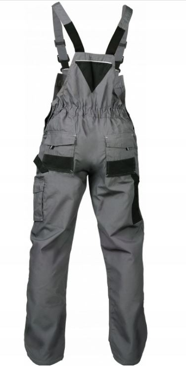 Spodnie robocze na szelkach BASIC LINE szare Stalco XXL-58