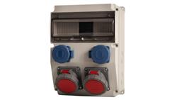 Rozdzielnica CAJA 12M - gniazda 2x32A 5p, 2x230V IP65 /12 modułów/-69962