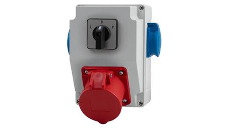 Rozdzielnia RS-KOMBI - gniazda 32A 5p, 2x230V, L/P(32A)-66833