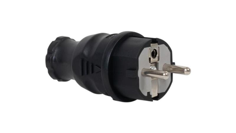 Wtyczka gumowa NOVA czarna-29014