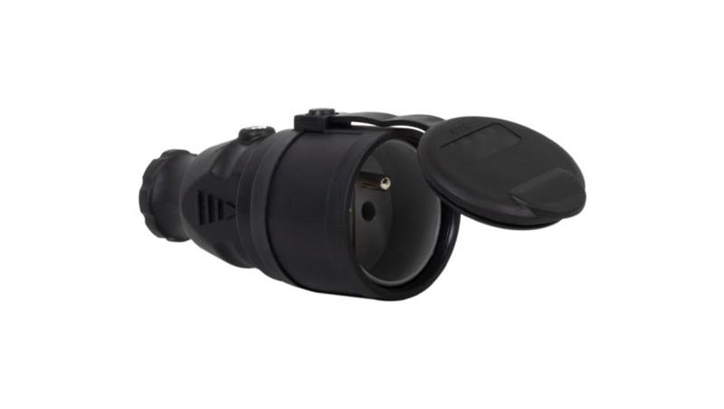 Gniazdo gumowe NOVA 230V 16A IP44 czarne-30179