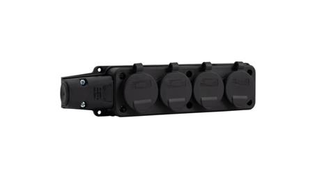 Listwa gumowa 4x230V 16A IP54 czarna-27494