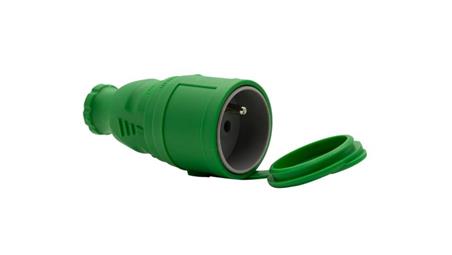 Gniazdo gumowe NOVA 230V 16A IP44 zielone-30177