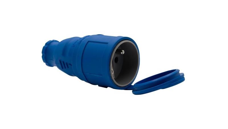 Gniazdo gumowe NOVA 230V 16A IP44 niebieskie-30184