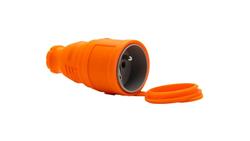Gniazdo gumowe NOVA 230V 16A IP44 pomarańczowe-30185
