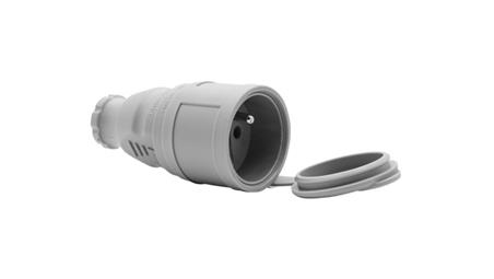 Gniazdo gumowe NOVA 230V 16A IP44 szare-30175
