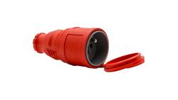 Gniazdo gumowe NOVA 230V 16A IP44 czerwone-30180