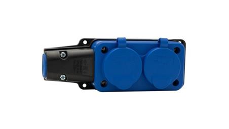 Listwa gumowa 2x230V 16A IP54 niebieska-27534