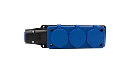Listwa gumowa 3x230V 16A IP54 niebieska-27531