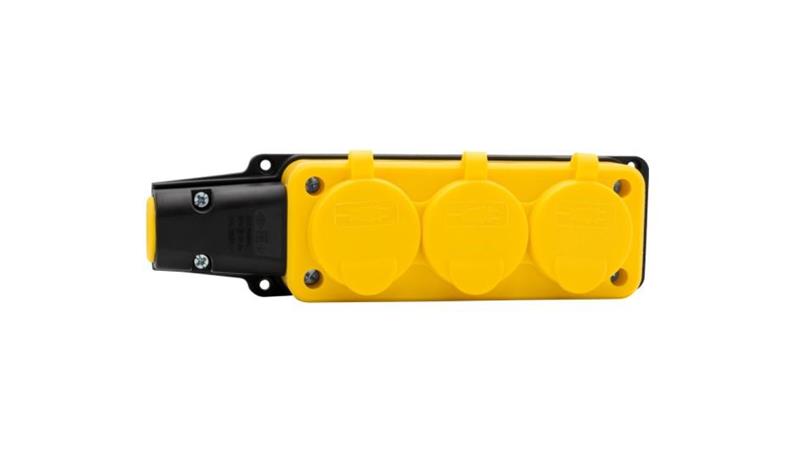 Listwa gumowa 3x230V 16A IP54 żółta-27525 Listwa gumowa 3x230V 16A IP54 żółta-27525