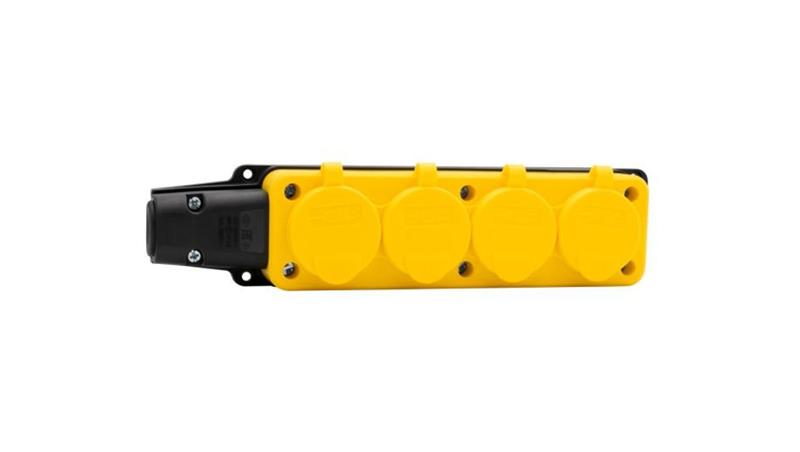 Listwa gumowa 4x230V 16A IP54 żółta-27493 Listwa gumowa 4x230V 16A IP54 żółta-27493