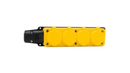 Listwa gumowa 4x230V 16A IP54 żółta-27493