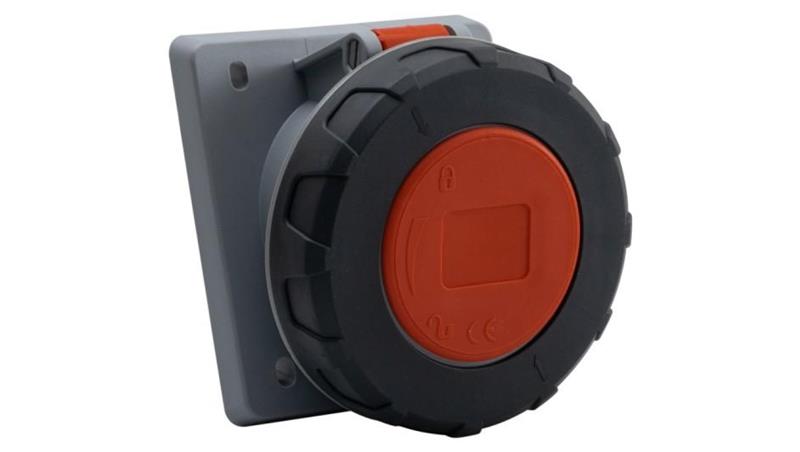 Gniazdo siłowe tablicowe skośne 63A 5p /FE/ IP67-31895