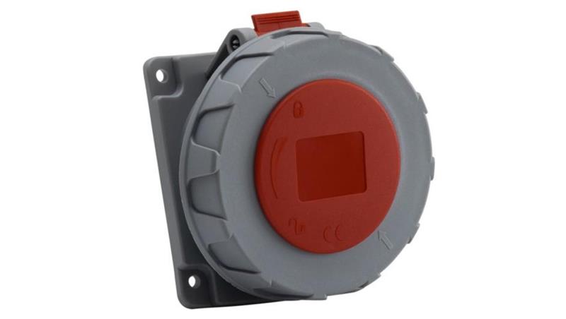 Gniazdo siłowe tablicowe skośne 32A 5p /FE/ IP67-31896