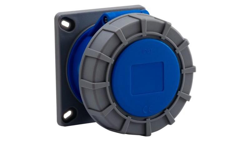 Gniazdo przemysłowe tablicowe proste 32A 3p /FE/ IP67-31904