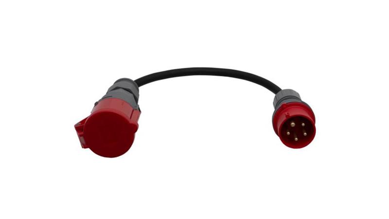 Reduktor - wtyczka siłowa 16/5 + OW 5x2,5mm2 0,3m + gniazdo siłowe przenośne 32/5-32126
