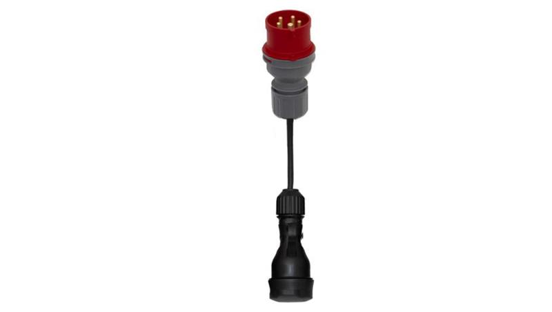 Reduktor - wtyczka siłowa 16/5 + OW 3x1,5mm2 0,25m + gniazdo gumowe-32122