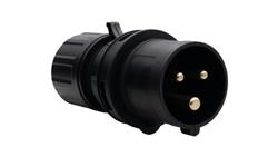 Wtyczka przemysłowa - przenośna 16A 3p 200V-250V /FE/ IP44 czarna-29235