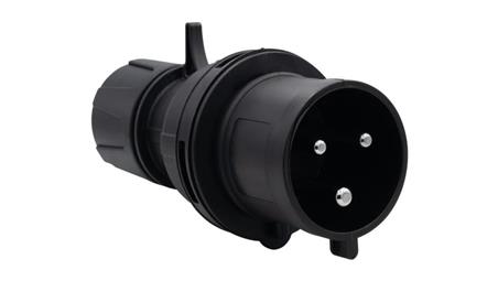 Wtyczka przemysłowa-przenośna 32A 3p 200V-250V /FE/ IP44 czarna-29243