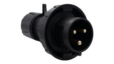 Wtyczka przemysłowa - przenośna 16A 3p 200V-250V /FE/ IP67 czarna-29233