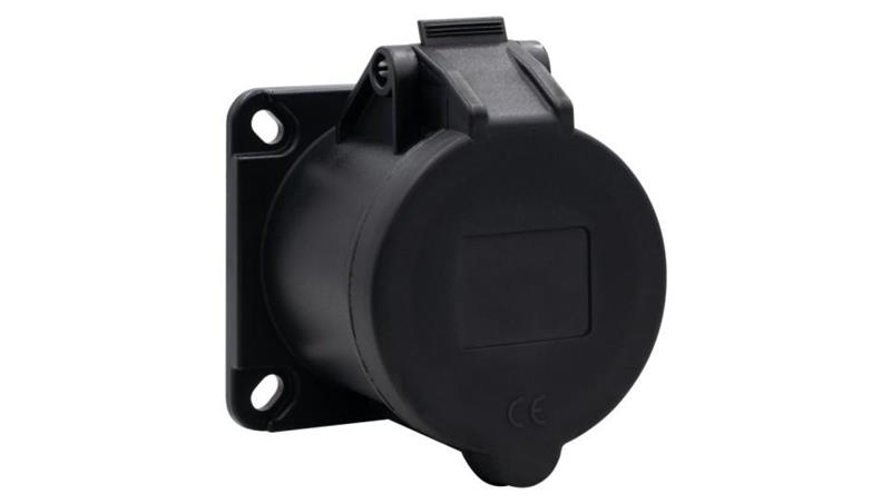 Gniazdo przemysłowe tablicowe proste 32A 3p 200V-250V /FE/ IP44 czarne-31405 Gniazdo przemysłowe tablicowe proste 32A 3p 200V-250V /FE/ IP44 czarne-31405