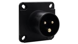 Wtyk przemysłowy tablicowy odbiornikowy 16A 3p 200V-250V/FE/ IP44 czarny-29281