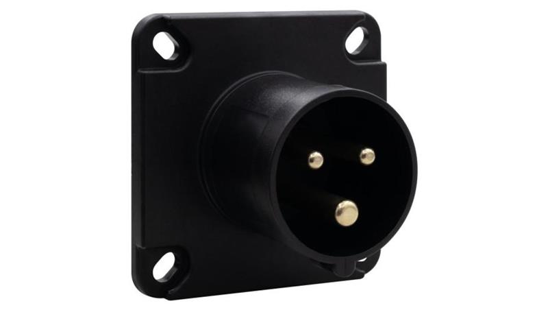Wtyk przemysłowy tablicowy odbiornikowy 16A 3p 200V-250V/FE/ IP44 czarny-29281 Wtyk przemysłowy tablicowy odbiornikowy 16A 3p 200V-250V/FE/ IP44 czarny-29281