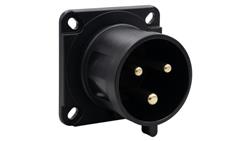 Wtyk przemysłowy tablicowy odbiornikowy 32A 3p 200V-250V /FE/ IP44 czarny-29295