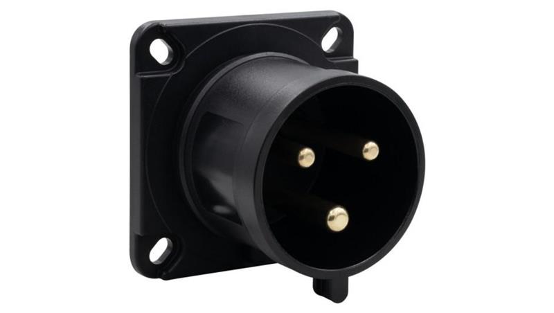 Wtyk przemysłowy tablicowy odbiornikowy 32A 3p 200V-250V /FE/ IP44 czarny-29295 Wtyk przemysłowy tablicowy odbiornikowy 32A 3p 200V-250V /FE/ IP44 czarny-29295