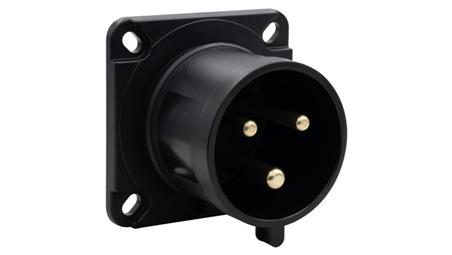 Wtyk przemysłowy tablicowy odbiornikowy 32A 3p 200V-250V /FE/ IP44 czarny-29295