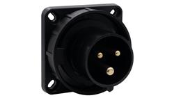 Wtyk przemysłowy tablicowy odbiornikowy 16A 3p 200V-250V /FE/ IP67 czarny-29279