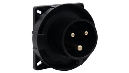 Wtyk przemysłowy tablicowy odbiornikowy 32A 3p 200V-250V /FE/ IP67 czarny-29293